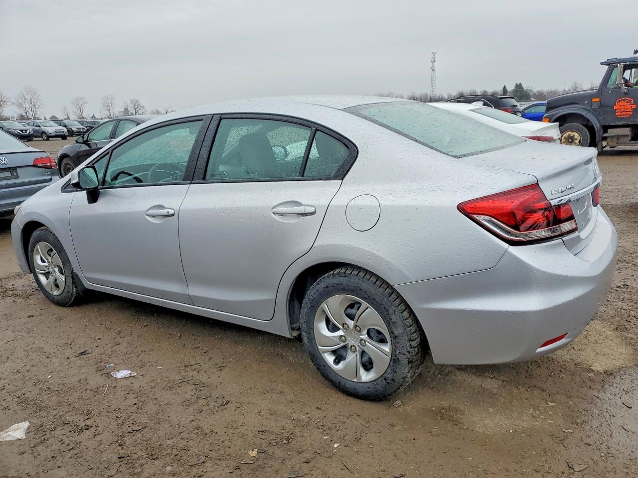2013 Honda Civic Lx Silver vin: 2HGFB2F44DH023360