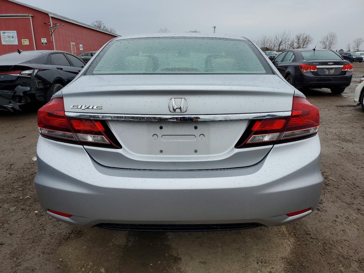 2013 Honda Civic Lx Silver vin: 2HGFB2F44DH023360
