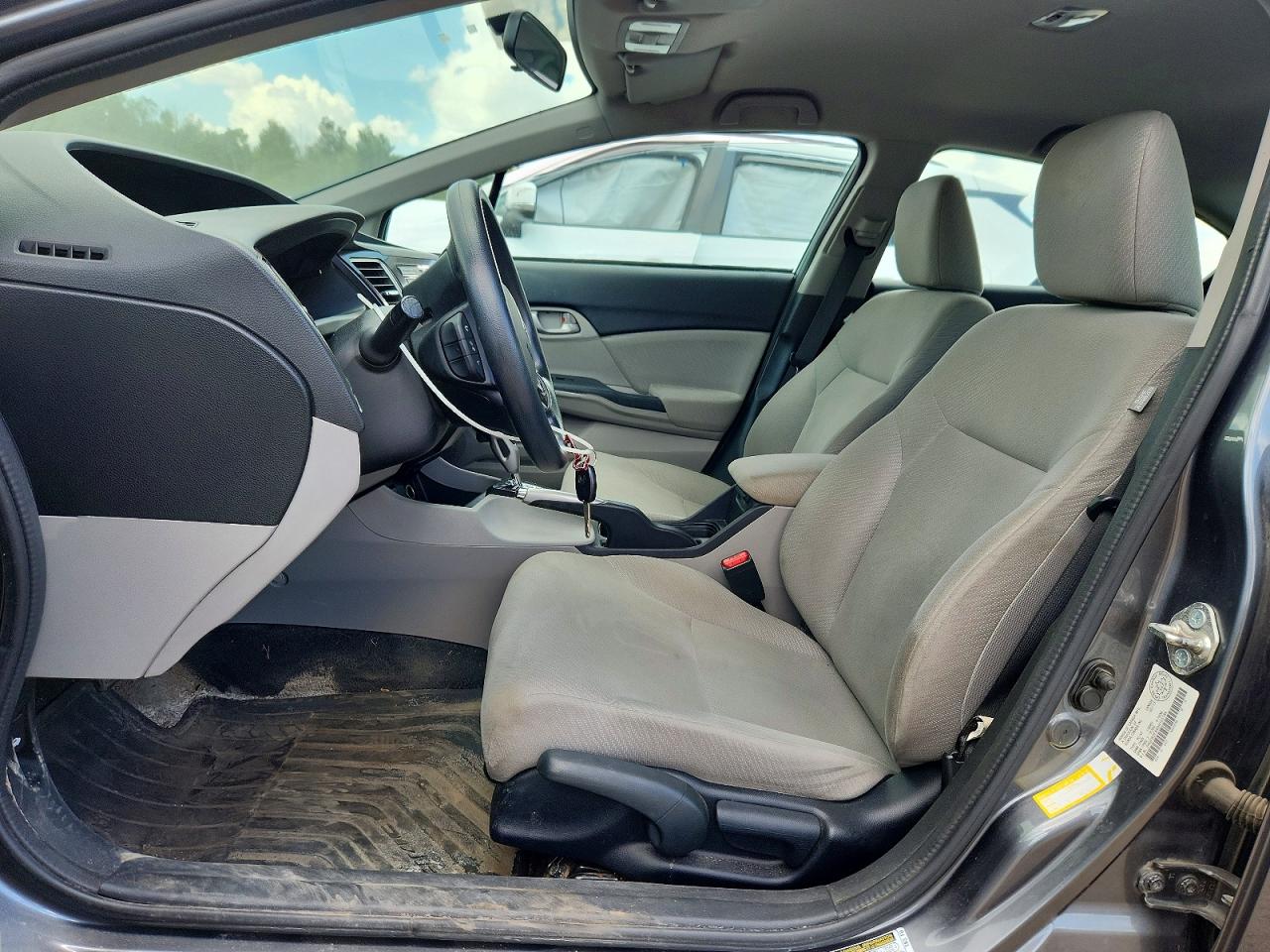 2013 Honda Civic Lx Gray vin: 2HGFB2F44DH105184