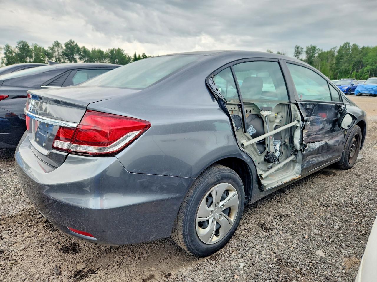 2013 Honda Civic Lx Gray vin: 2HGFB2F44DH105184