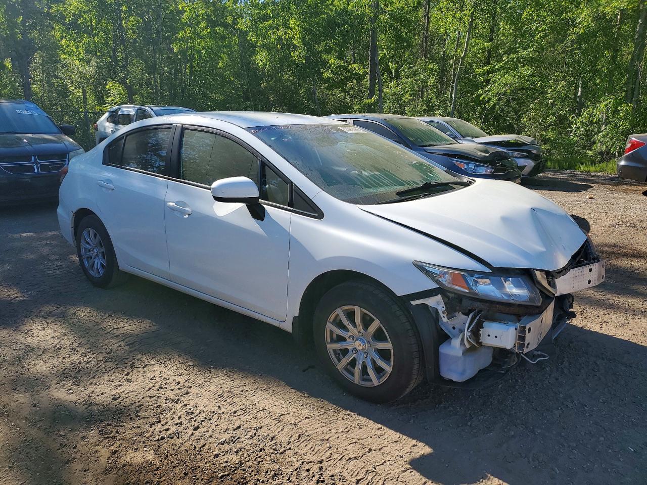 2014 Honda Civic Lx White vin: 2HGFB2F44EH014787