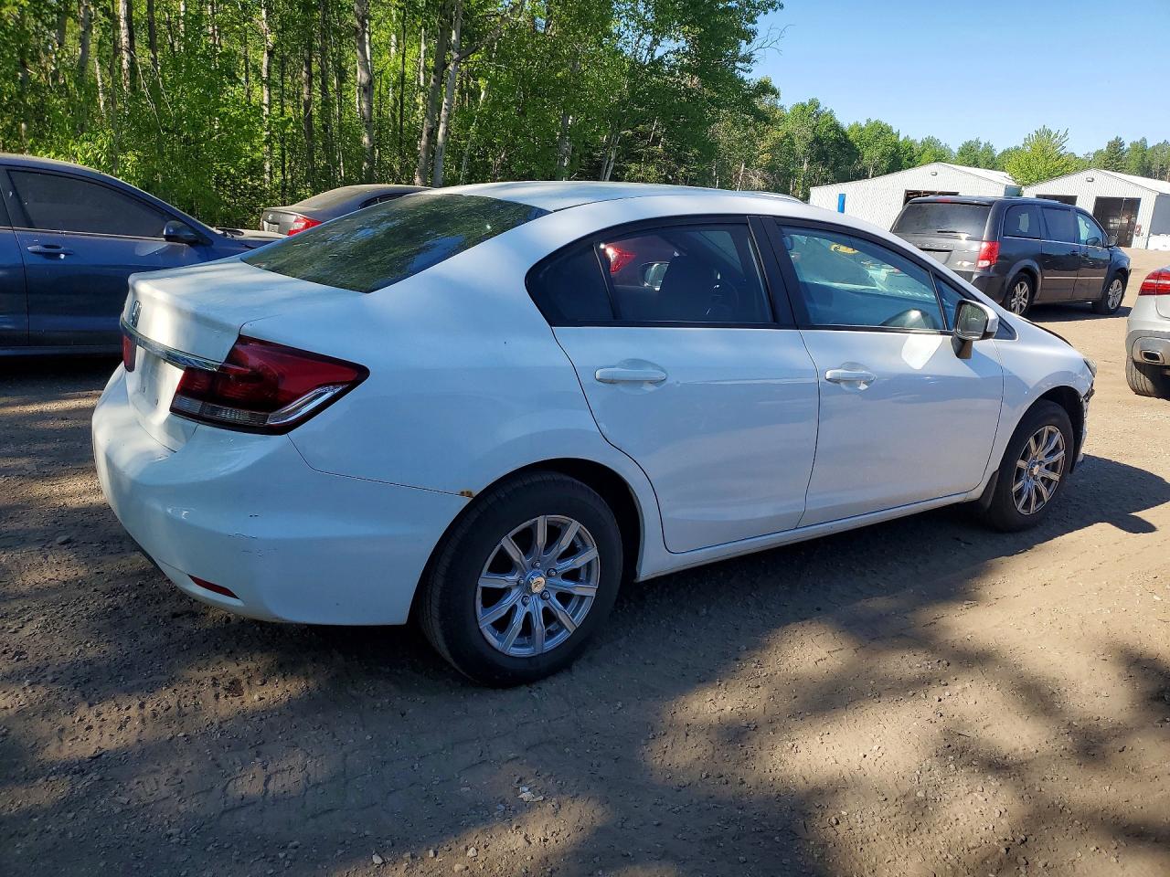 2014 Honda Civic Lx White vin: 2HGFB2F44EH014787