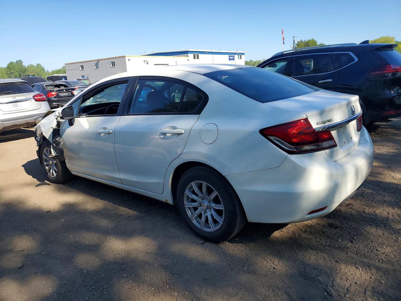 2014 Honda Civic Lx White vin: 2HGFB2F44EH014787
