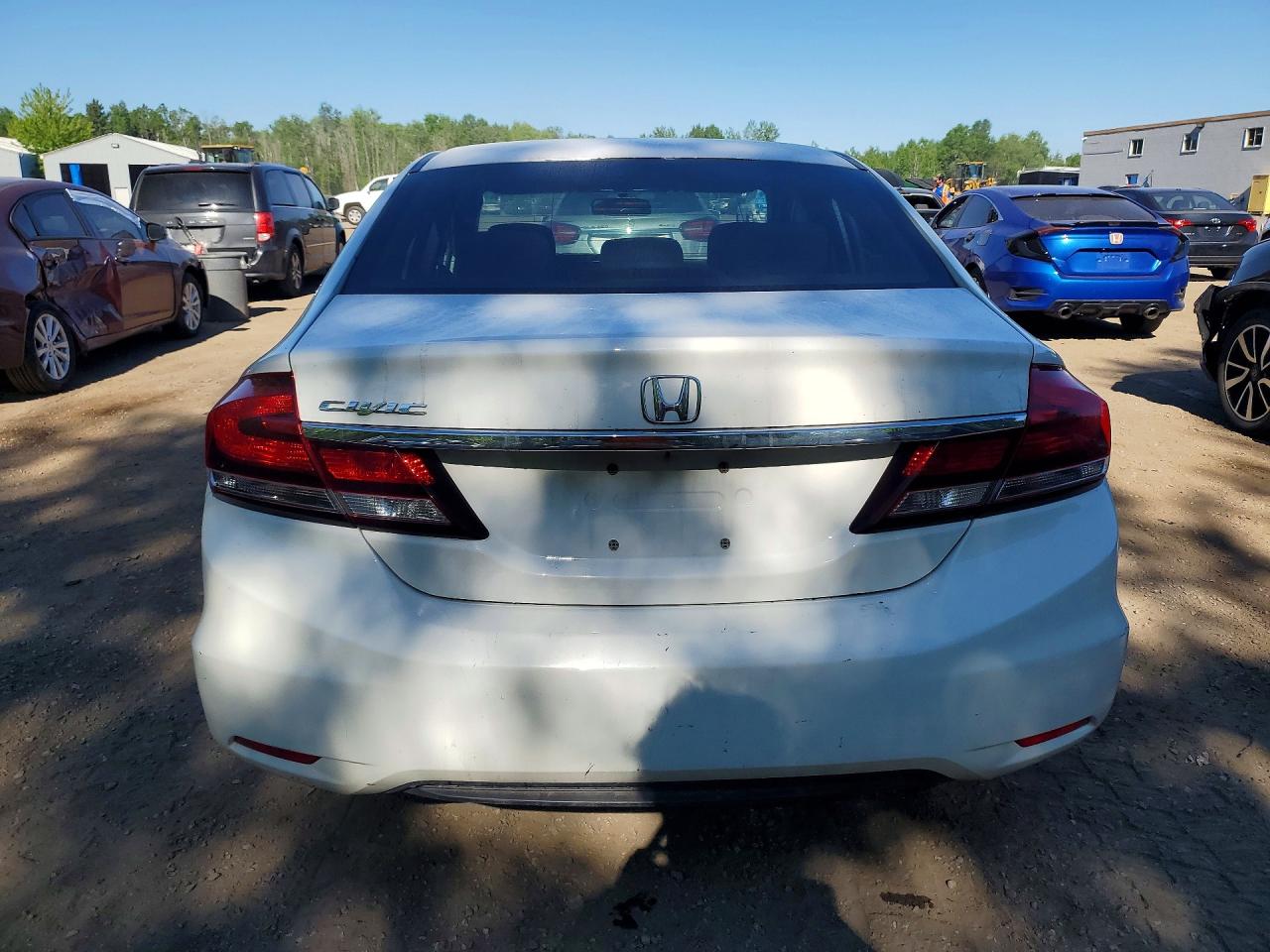 2014 Honda Civic Lx White vin: 2HGFB2F44EH014787