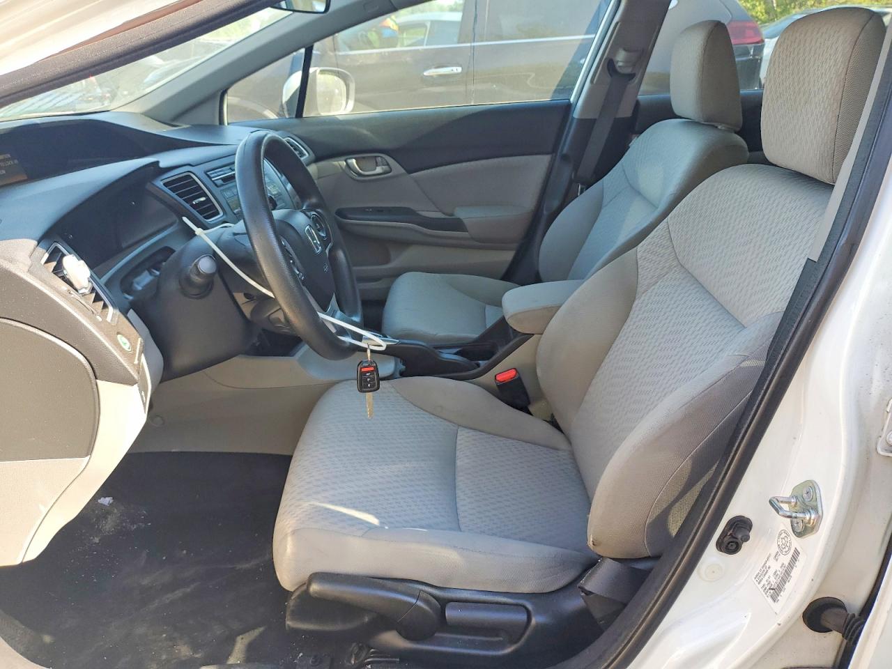 2014 Honda Civic Lx White vin: 2HGFB2F44EH014787