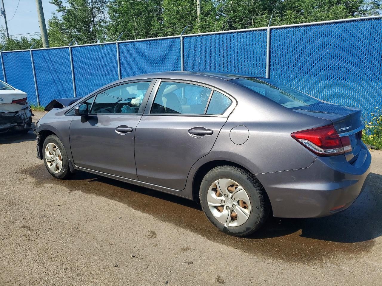 2014 Honda Civic Lx Gray vin: 2HGFB2F44EH034327