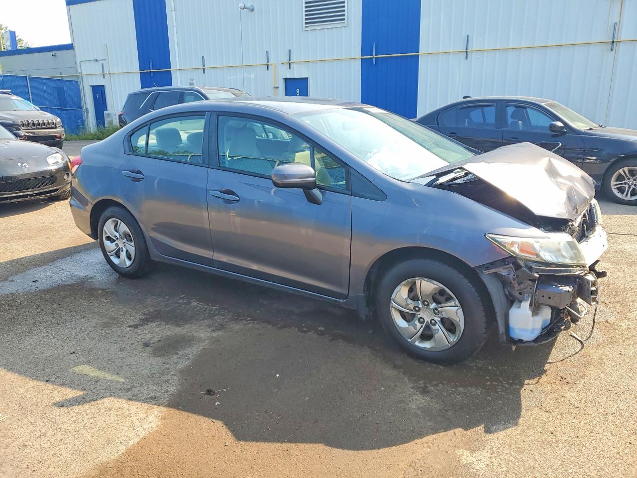 2014 Honda Civic Lx Gray vin: 2HGFB2F44EH034327