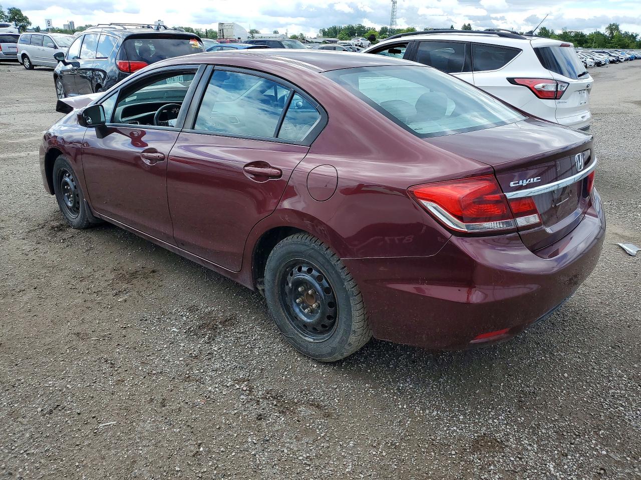 2015 Honda Civic Lx Burgundy vin: 2HGFB2F44FH030148