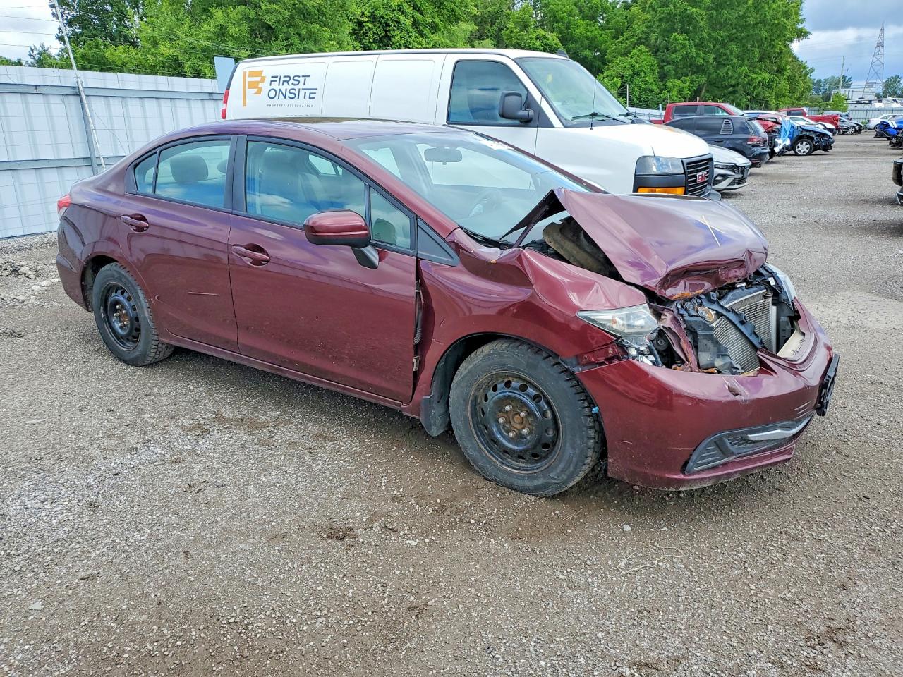2015 Honda Civic Lx Burgundy vin: 2HGFB2F44FH030148