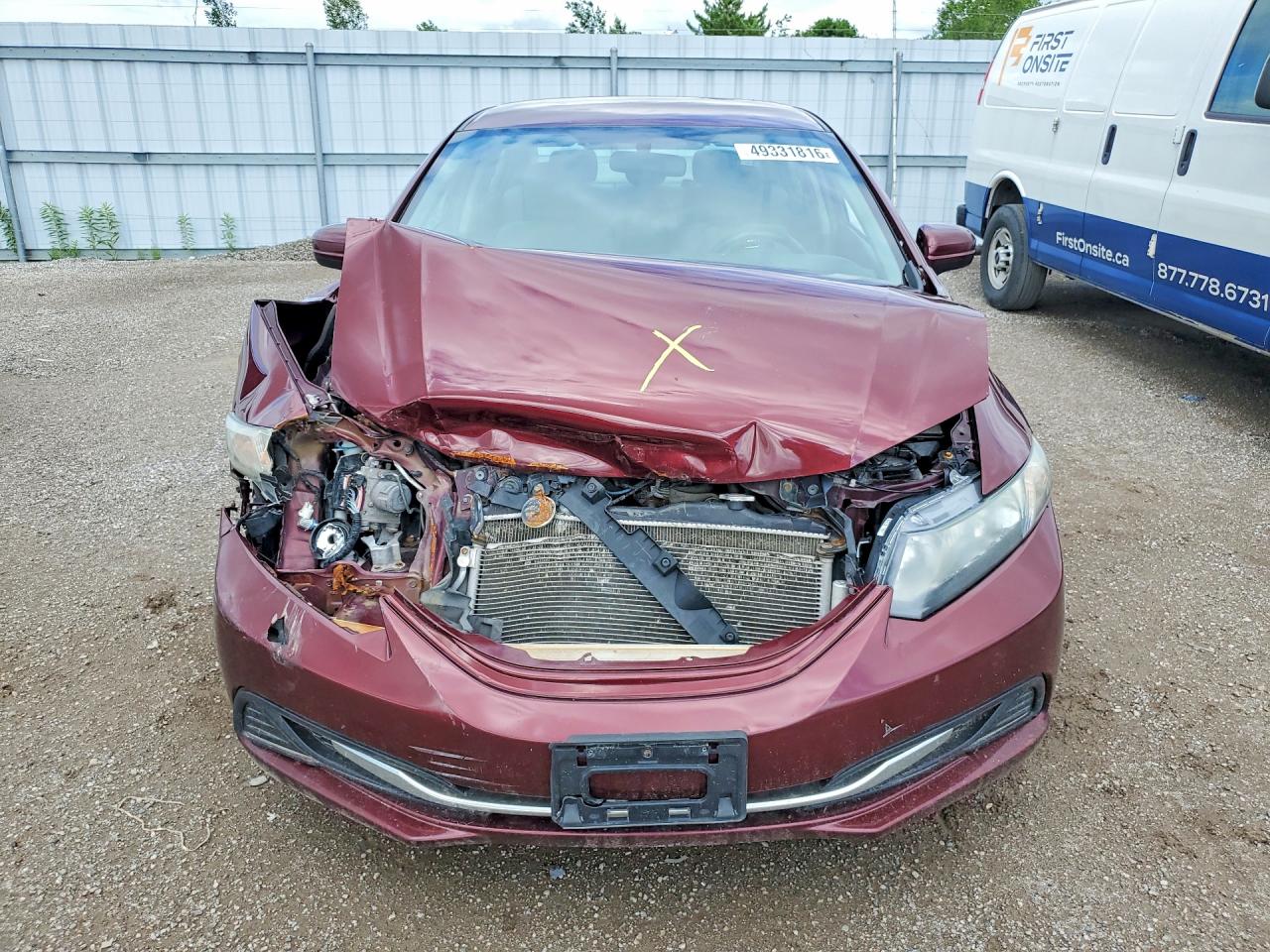 2015 Honda Civic Lx Burgundy vin: 2HGFB2F44FH030148