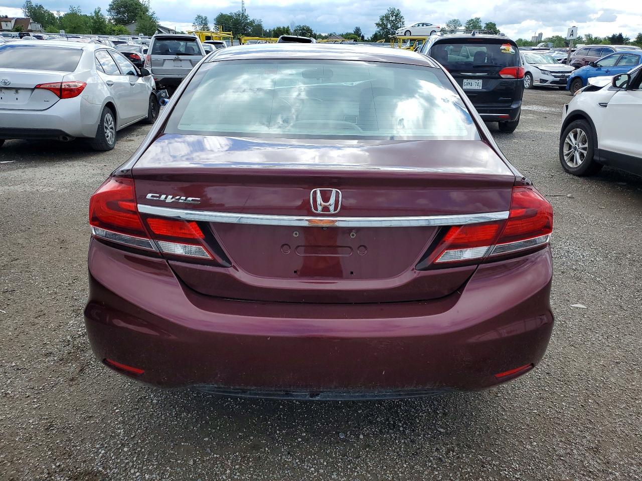 2015 Honda Civic Lx Burgundy vin: 2HGFB2F44FH030148