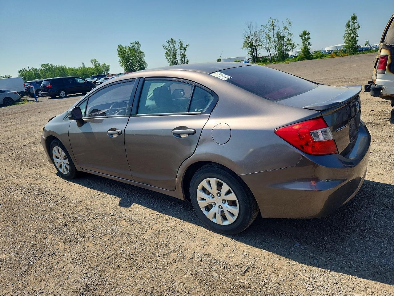 2012 Honda Civic Lx Gray vin: 2HGFB2F45CH012544