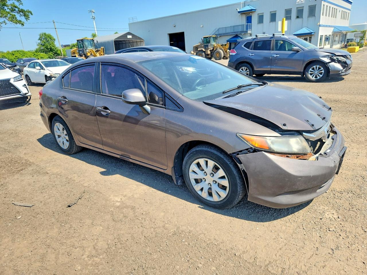2012 Honda Civic Lx Gray vin: 2HGFB2F45CH012544