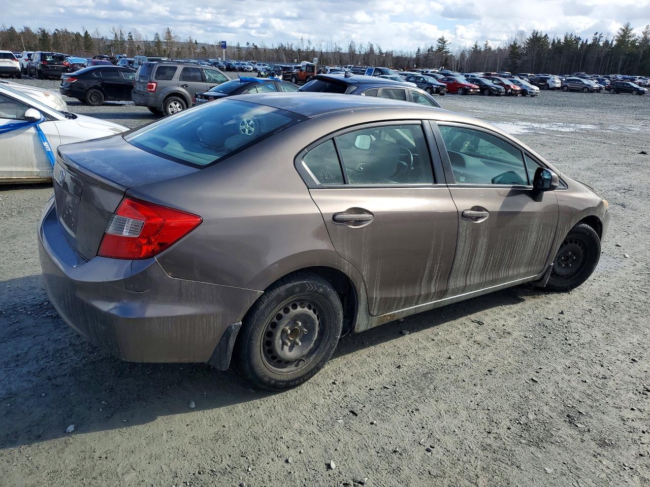 2012 Honda Civic Lx 4dr Brown vin: 2HGFB2F45CH024001