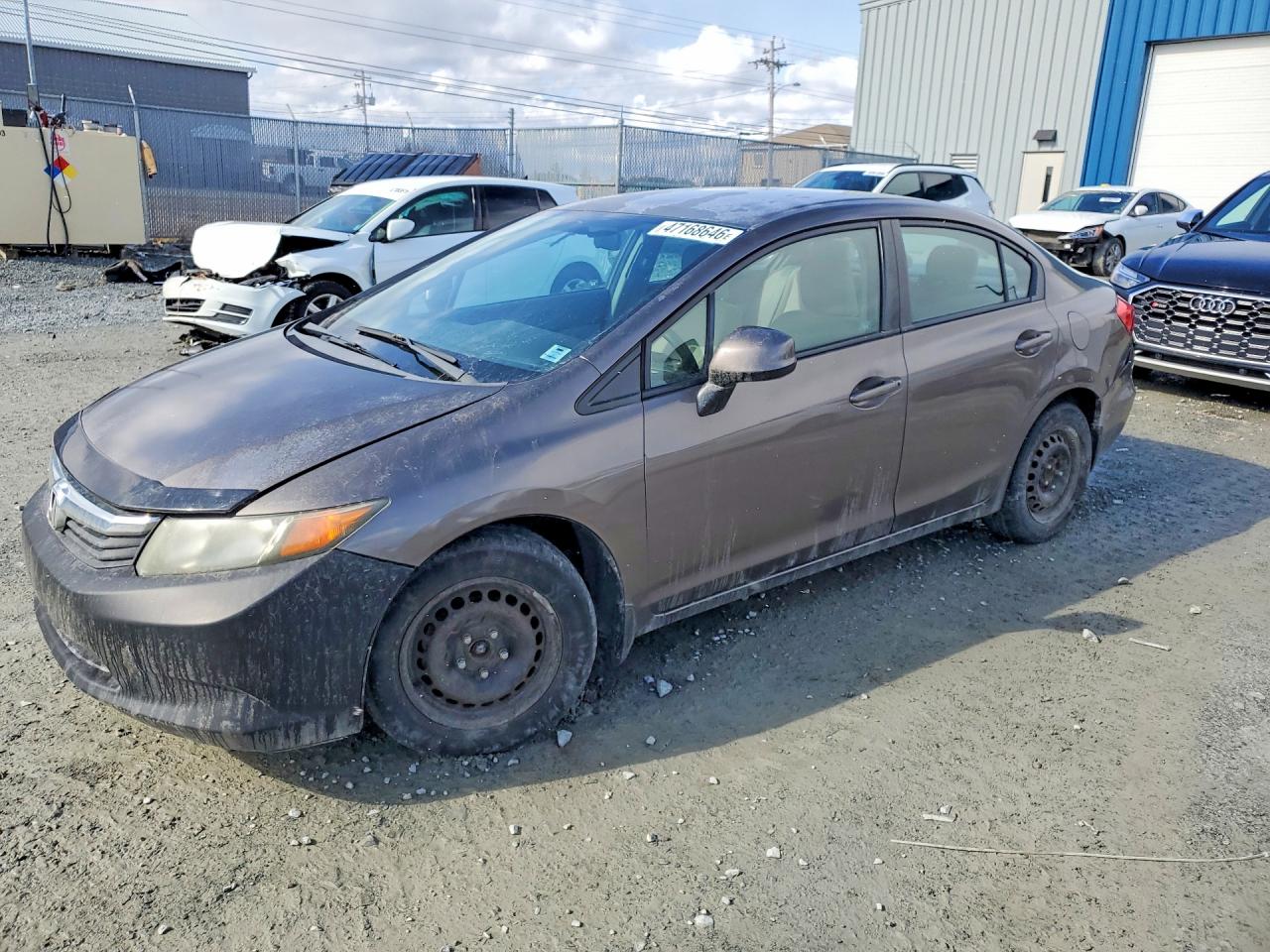 2012 Honda Civic Lx 4dr Brown vin: 2HGFB2F45CH024001