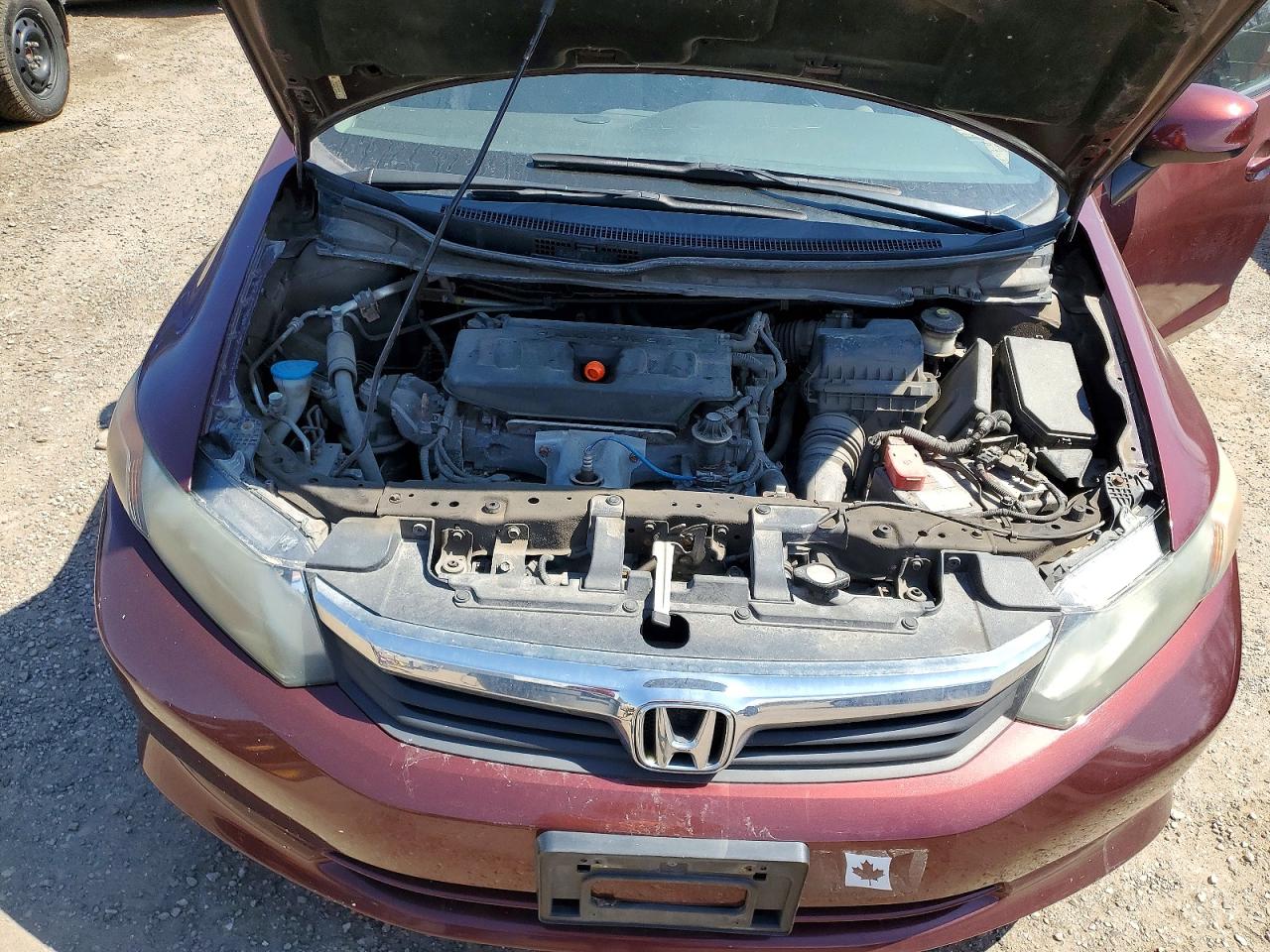 2012 Honda Civic Lx Burgundy vin: 2HGFB2F45CH048184