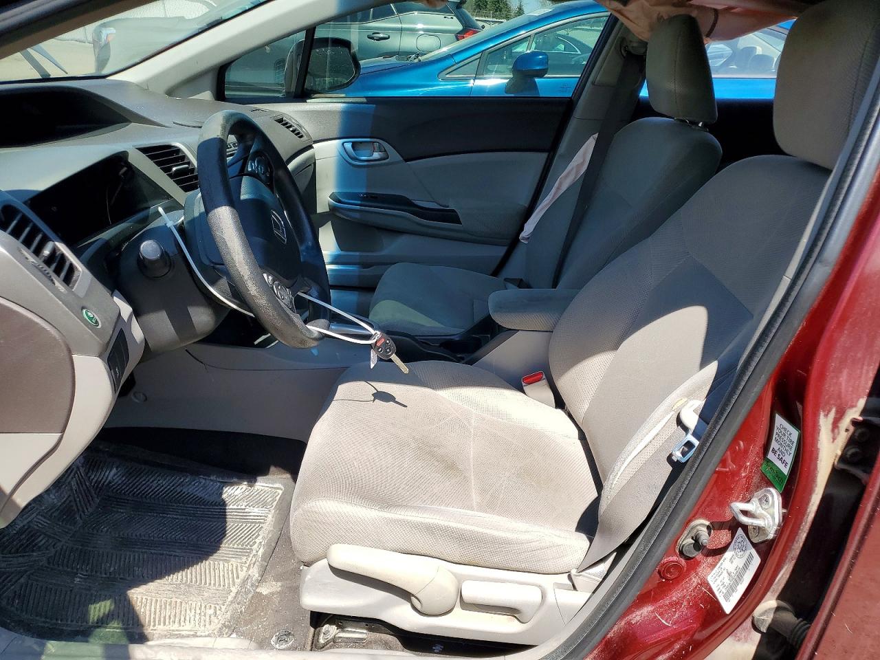 2012 Honda Civic Lx Burgundy vin: 2HGFB2F45CH048184