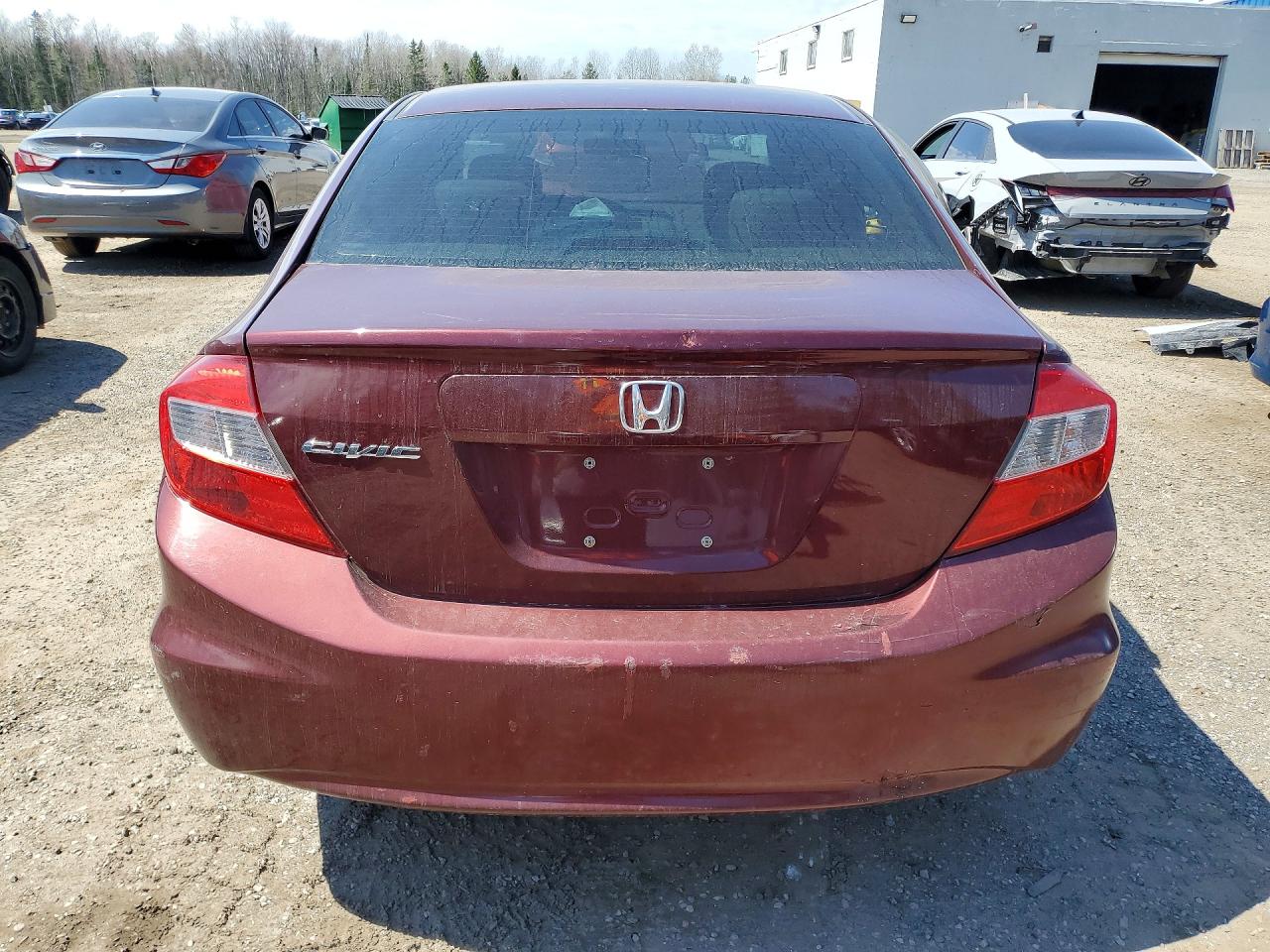 2012 Honda Civic Lx Burgundy vin: 2HGFB2F45CH048184