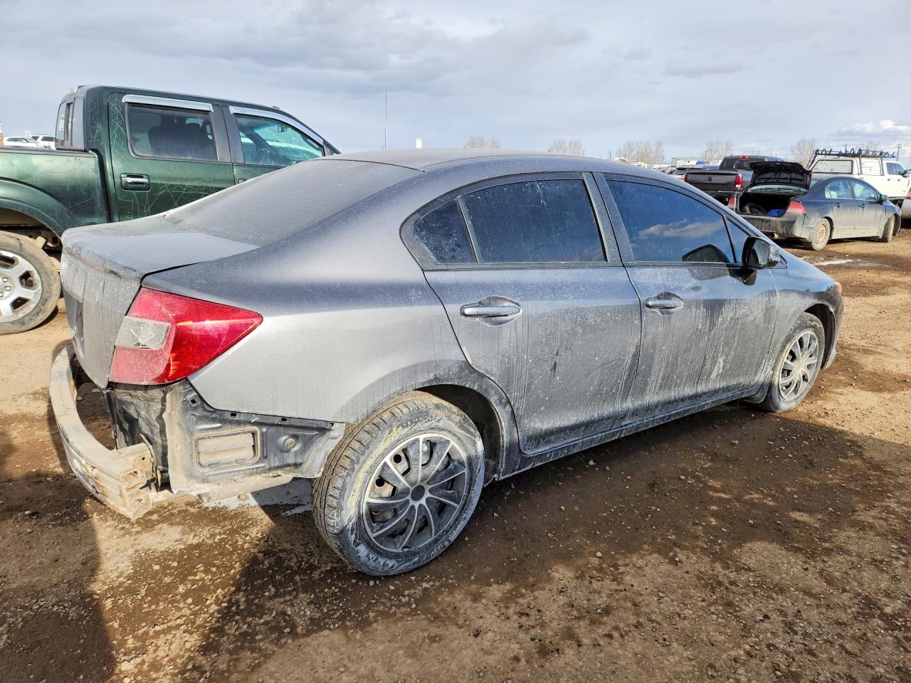 2012 Honda Civic Lx Gray vin: 2HGFB2F45CH058729