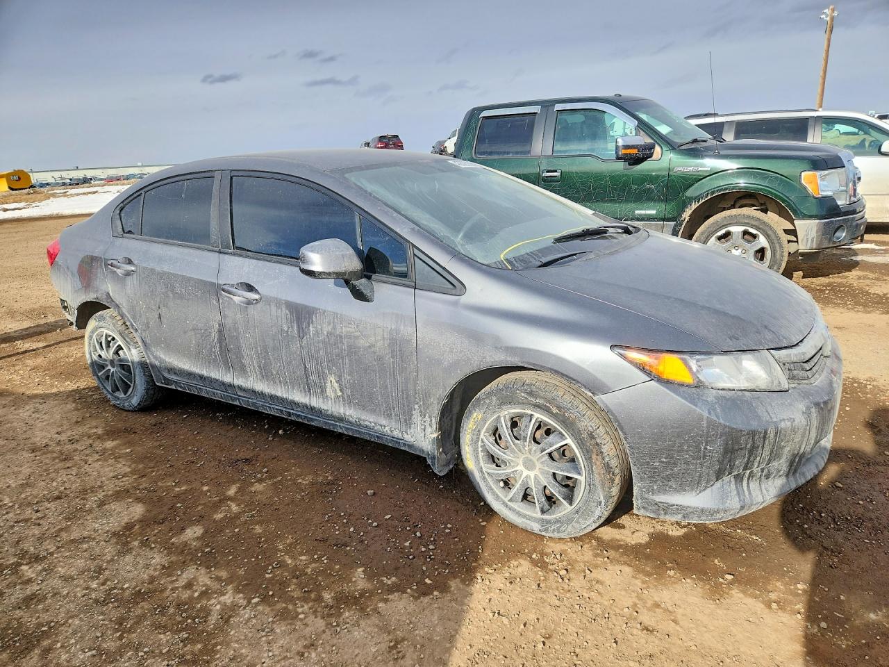 2012 Honda Civic Lx Gray vin: 2HGFB2F45CH058729