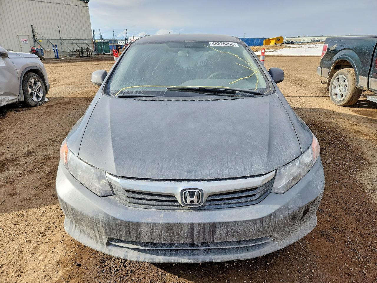 2012 Honda Civic Lx Gray vin: 2HGFB2F45CH058729