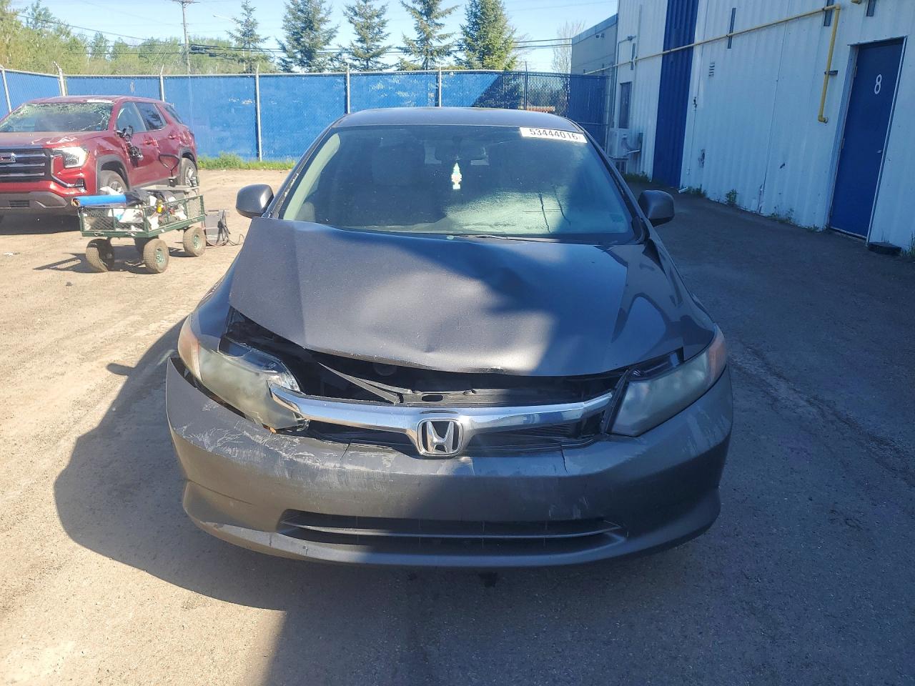 2012 Honda Civic Lx Gray vin: 2HGFB2F45CH121912