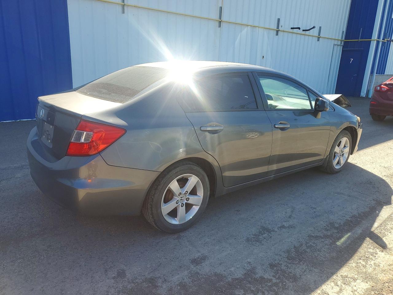 2012 Honda Civic Lx Gray vin: 2HGFB2F45CH121912