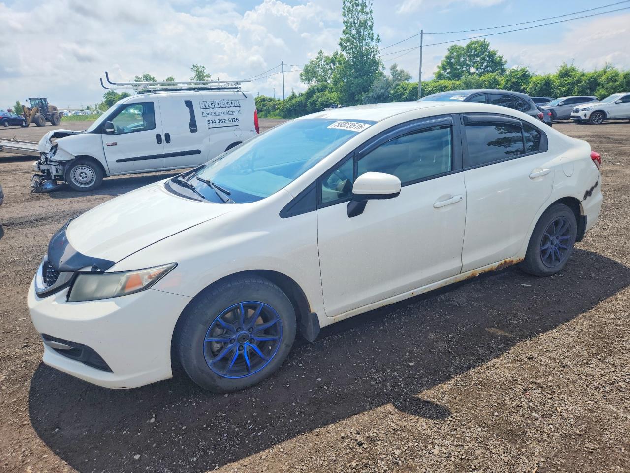 2015 Honda Civic Lx White vin: 2HGFB2F45FH030739