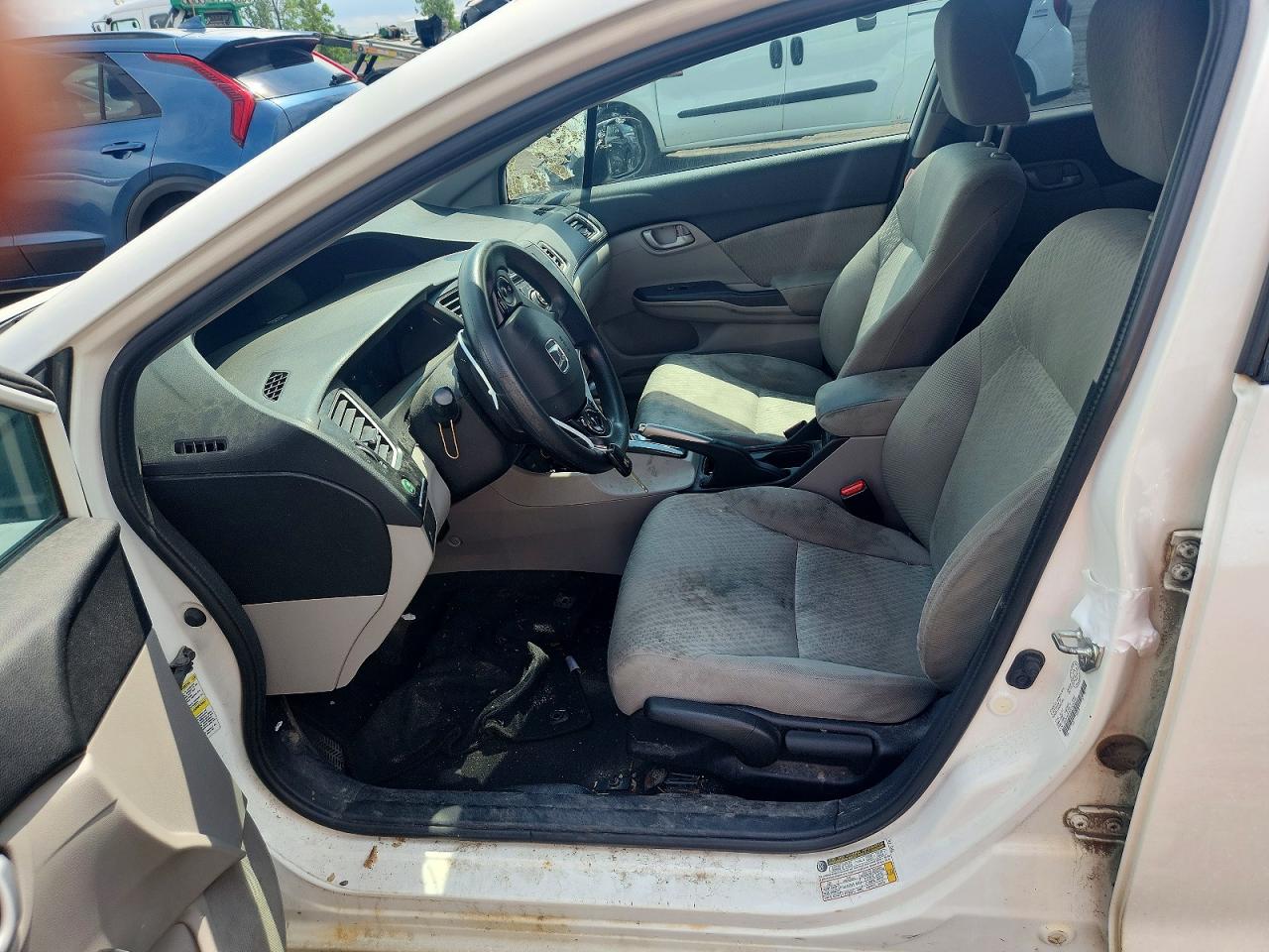 2015 Honda Civic Lx White vin: 2HGFB2F45FH030739