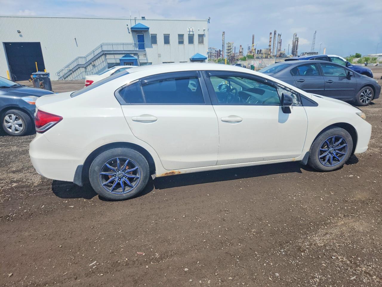 2015 Honda Civic Lx White vin: 2HGFB2F45FH030739