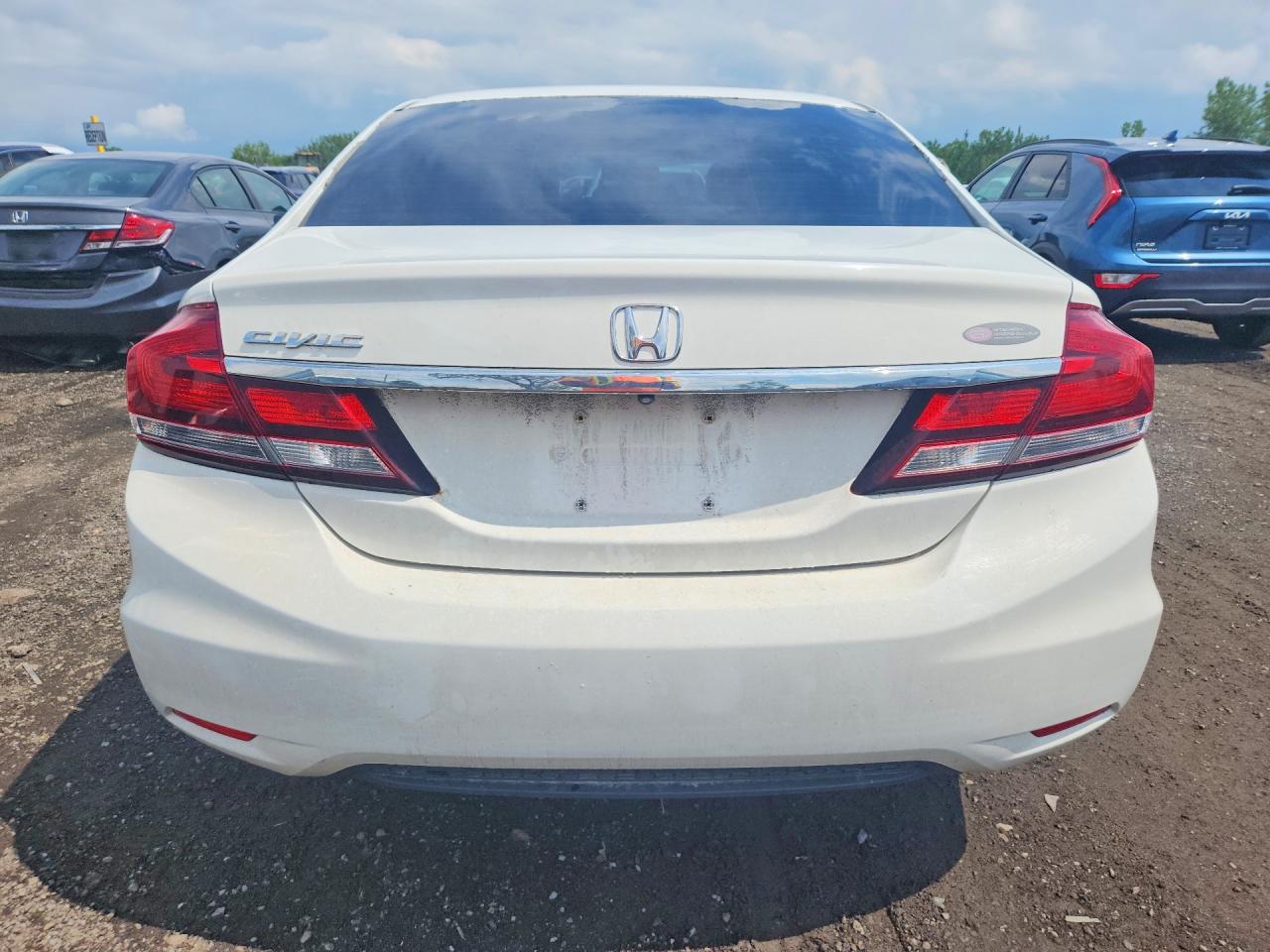 2015 Honda Civic Lx White vin: 2HGFB2F45FH030739