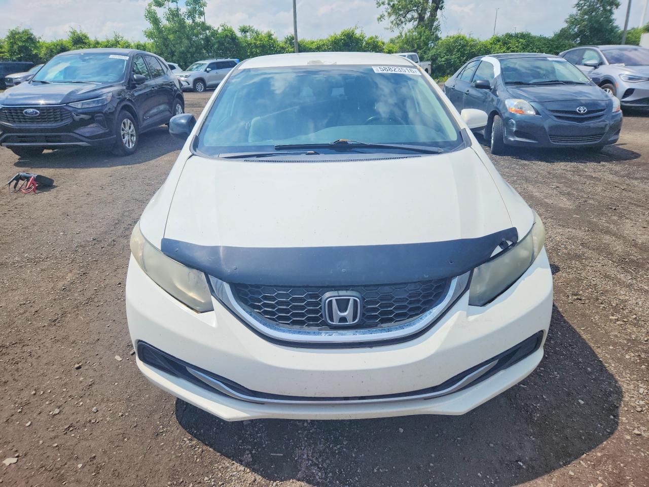 2015 Honda Civic Lx White vin: 2HGFB2F45FH030739