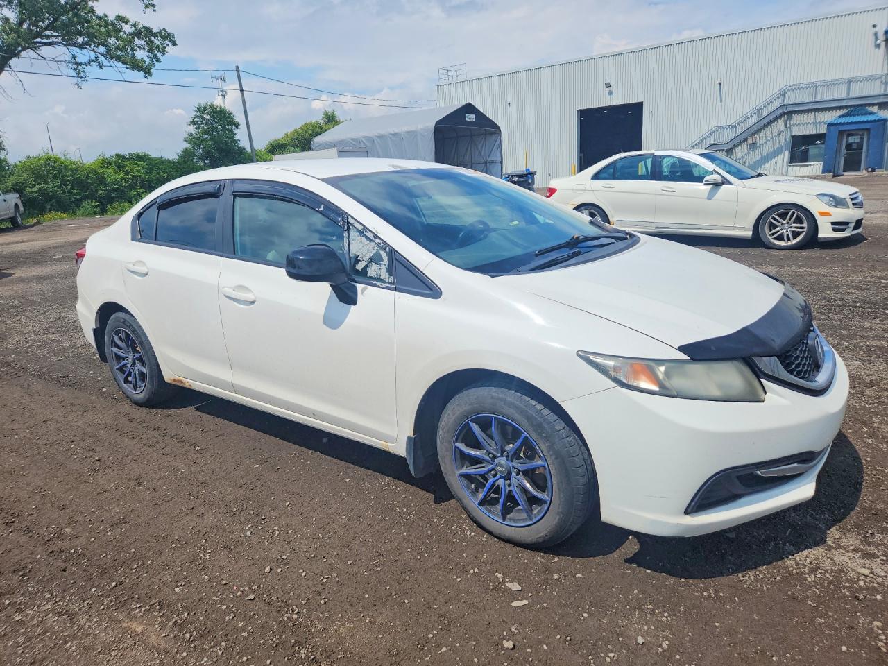 2015 Honda Civic Lx White vin: 2HGFB2F45FH030739