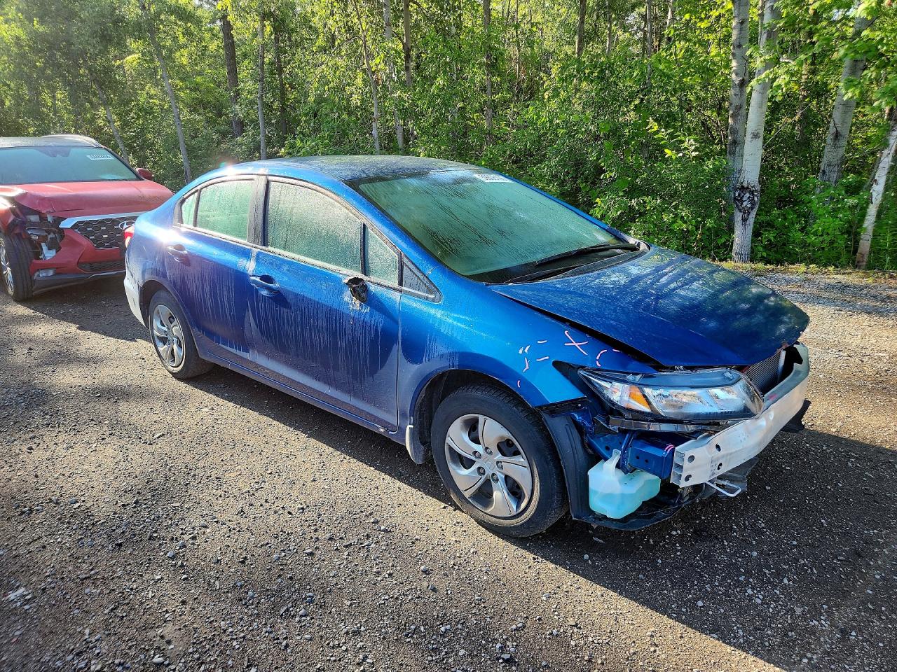 2015 Honda Civic Lx Синий vin: 2HGFB2F45FH044852