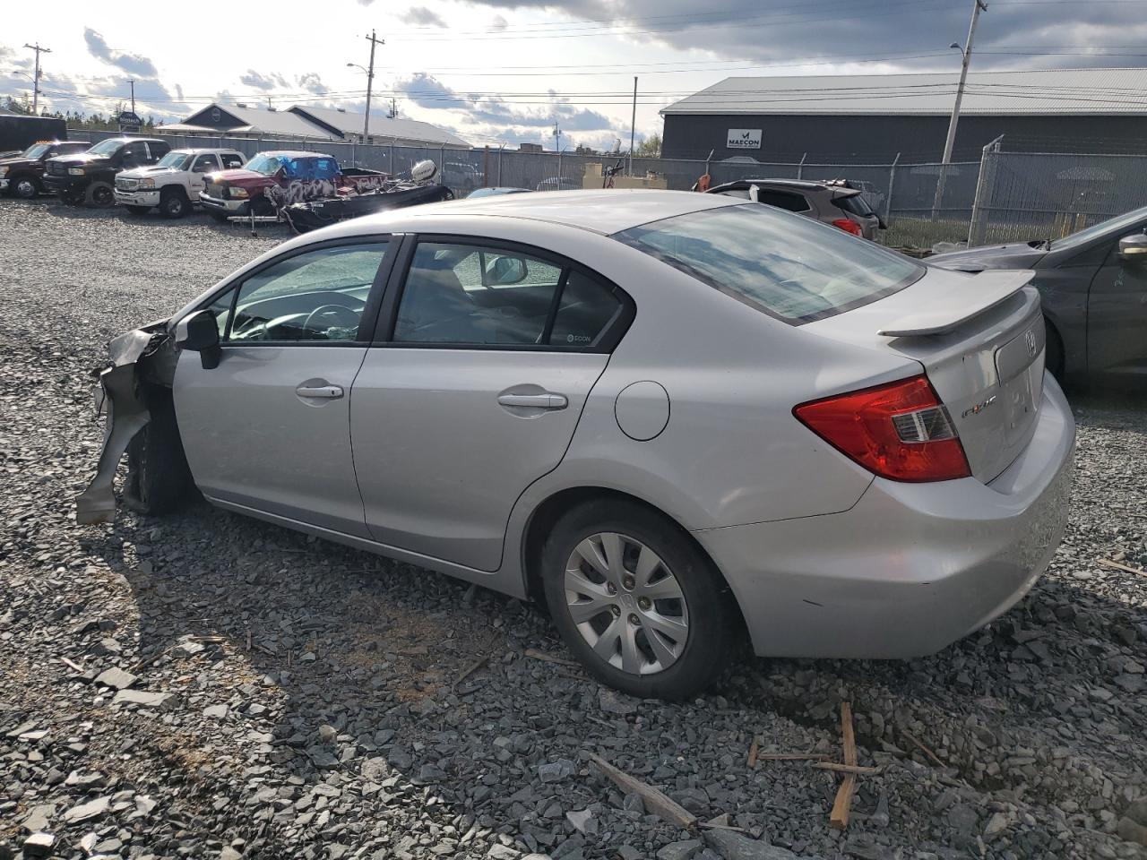 2012 Honda Civic Lx Silver vin: 2HGFB2F46CH008289
