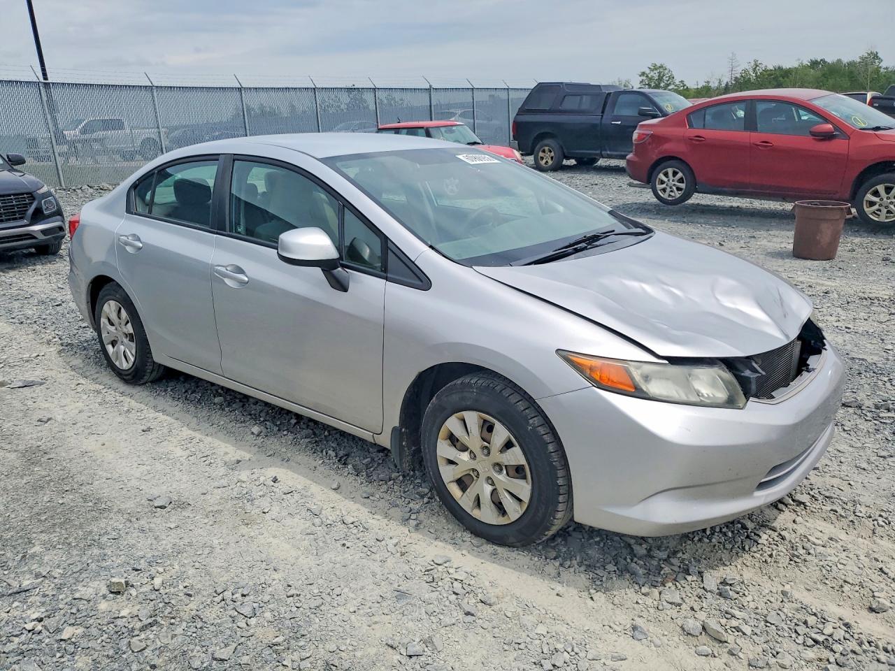 2012 Honda Civic Lx Silver vin: 2HGFB2F46CH052809
