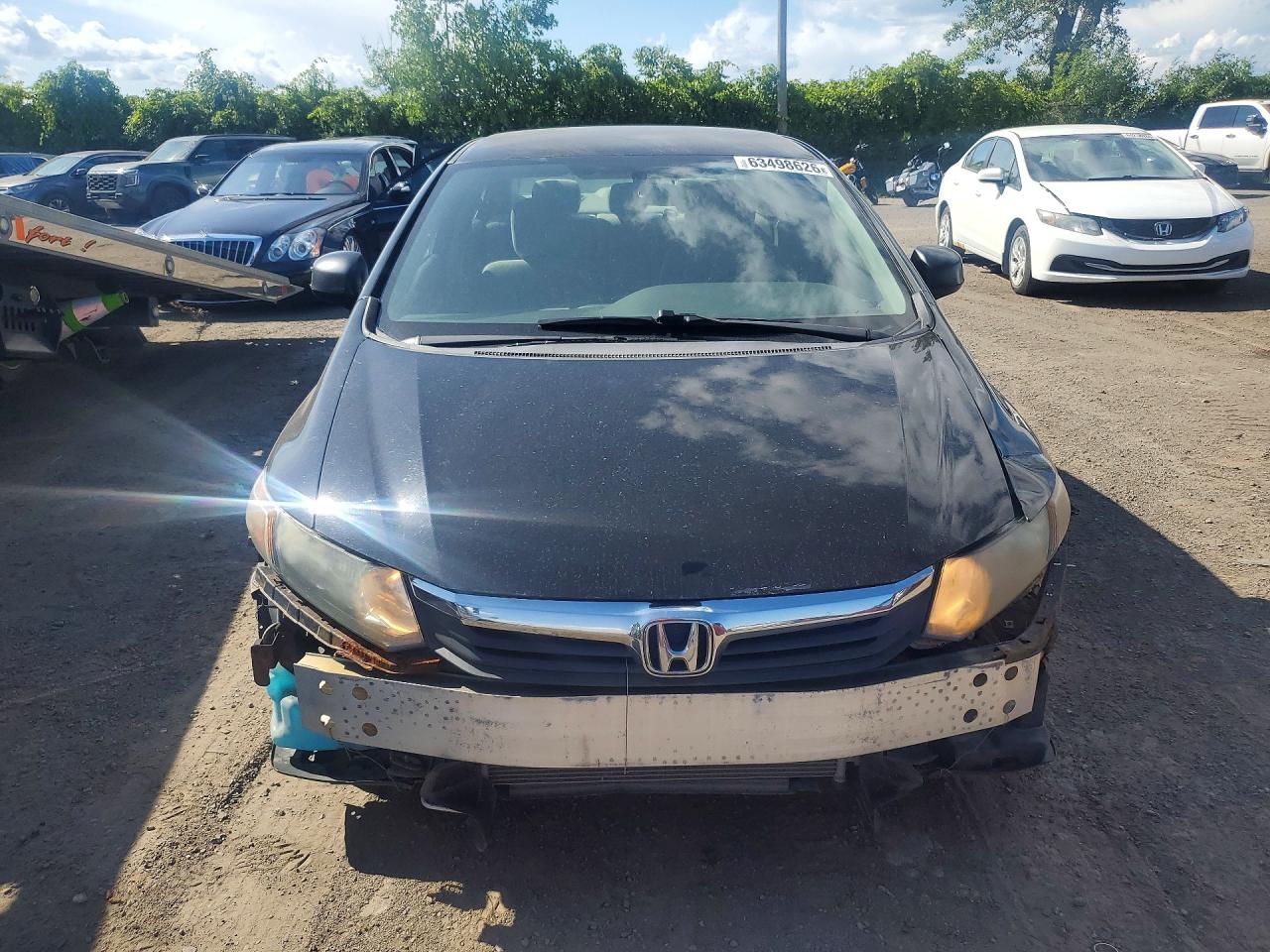 2012 Honda Civic Lx Black vin: 2HGFB2F46CH055838
