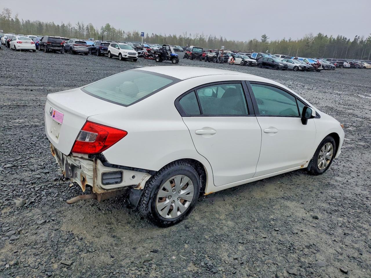 2012 Honda Civic Lx Белый vin: 2HGFB2F46CH061008
