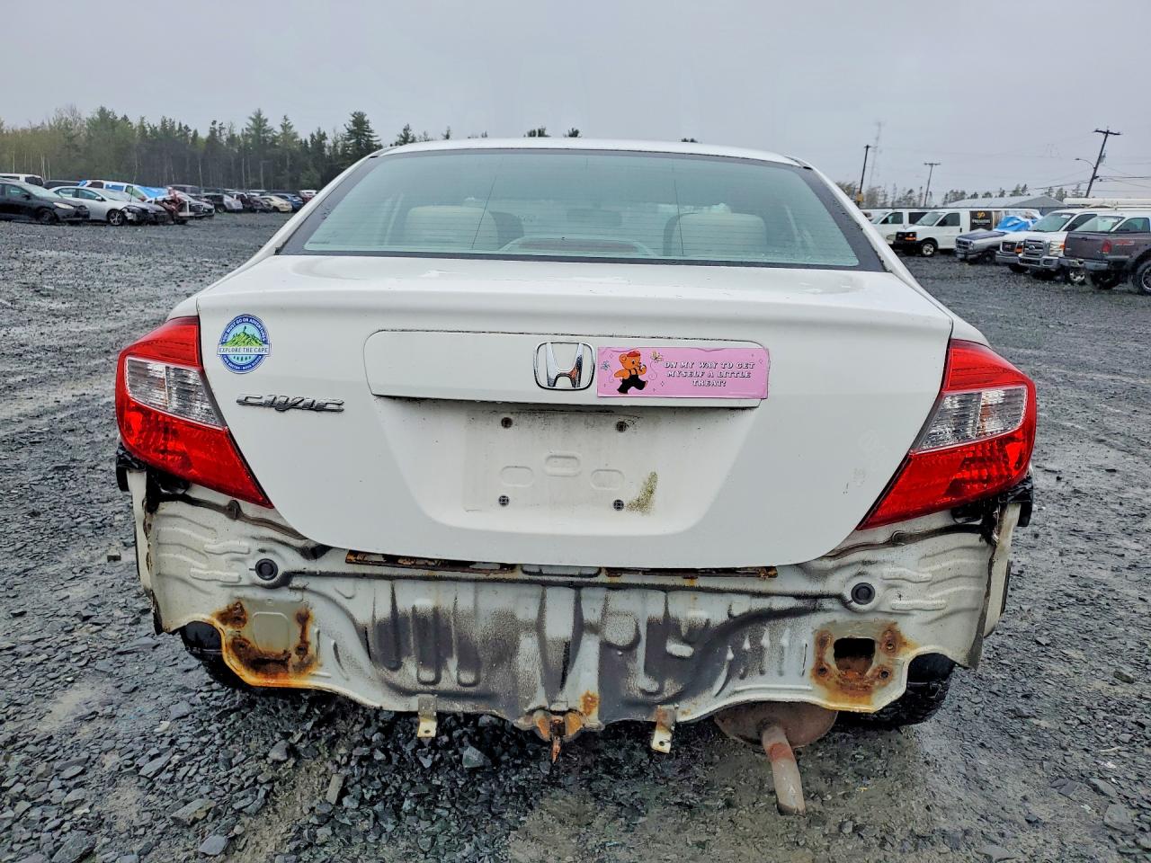 2012 Honda Civic Lx Белый vin: 2HGFB2F46CH061008
