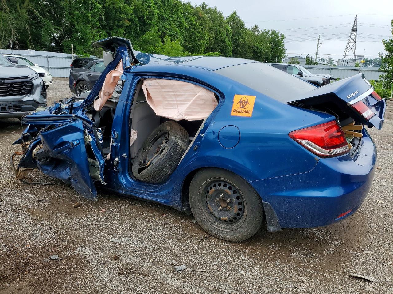 2013 Honda Civic Lx Blue vin: 2HGFB2F46DH004907