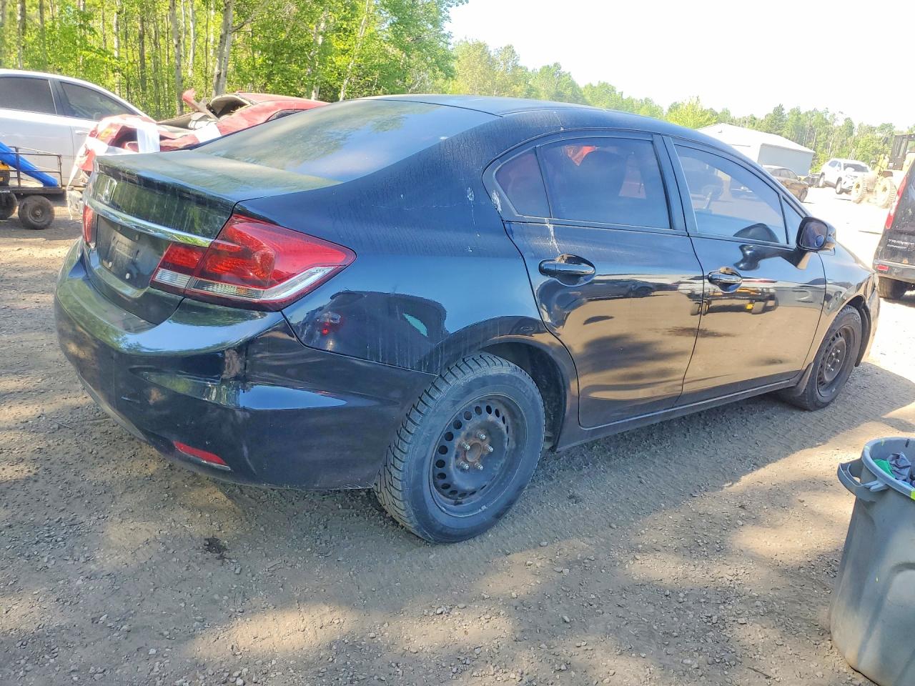 2013 Honda Civic Lx Black vin: 2HGFB2F46DH015888