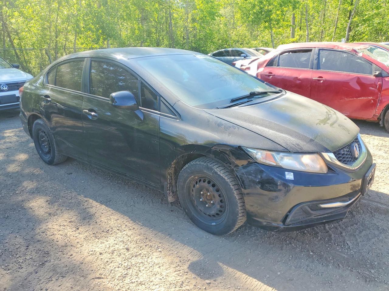 2013 Honda Civic Lx Black vin: 2HGFB2F46DH015888