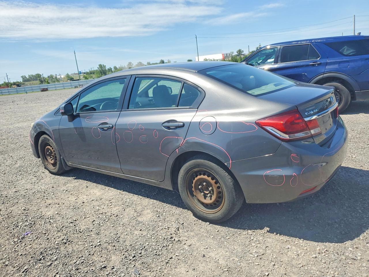 2013 Honda Civic Lx Серый vin: 2HGFB2F46DH029175