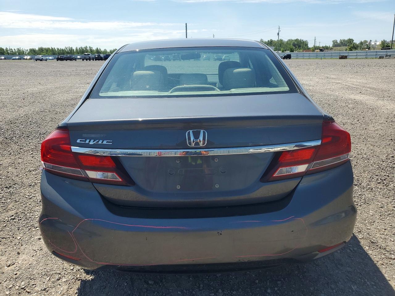 2013 Honda Civic Lx Серый vin: 2HGFB2F46DH029175