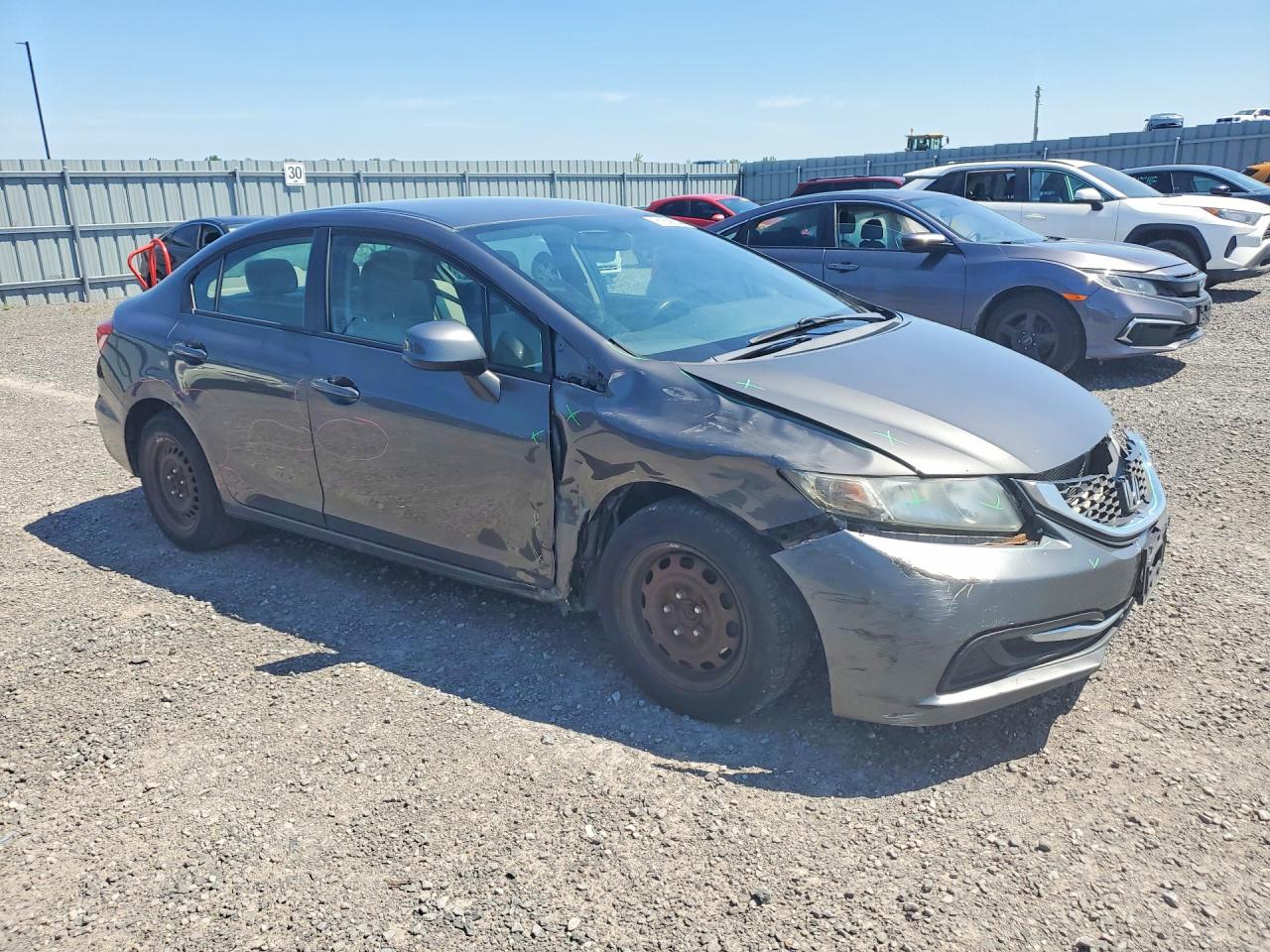 2013 Honda Civic Lx Серый vin: 2HGFB2F46DH029175