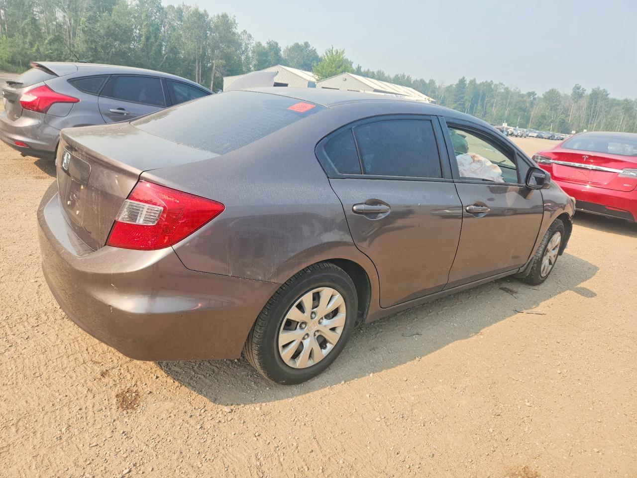 2012 Honda Civic Lx Gray vin: 2HGFB2F47CH003649