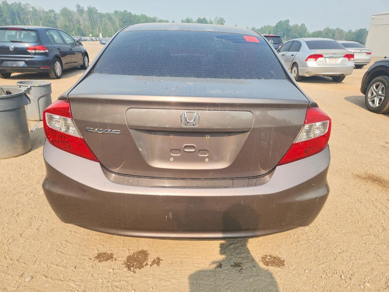 2012 Honda Civic Lx Gray vin: 2HGFB2F47CH003649