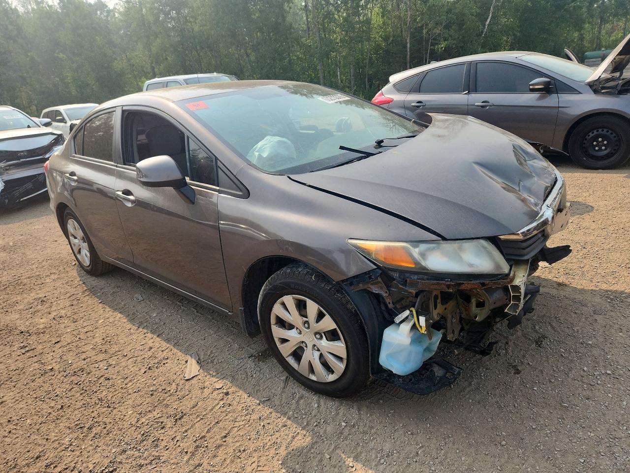 2012 Honda Civic Lx Gray vin: 2HGFB2F47CH003649