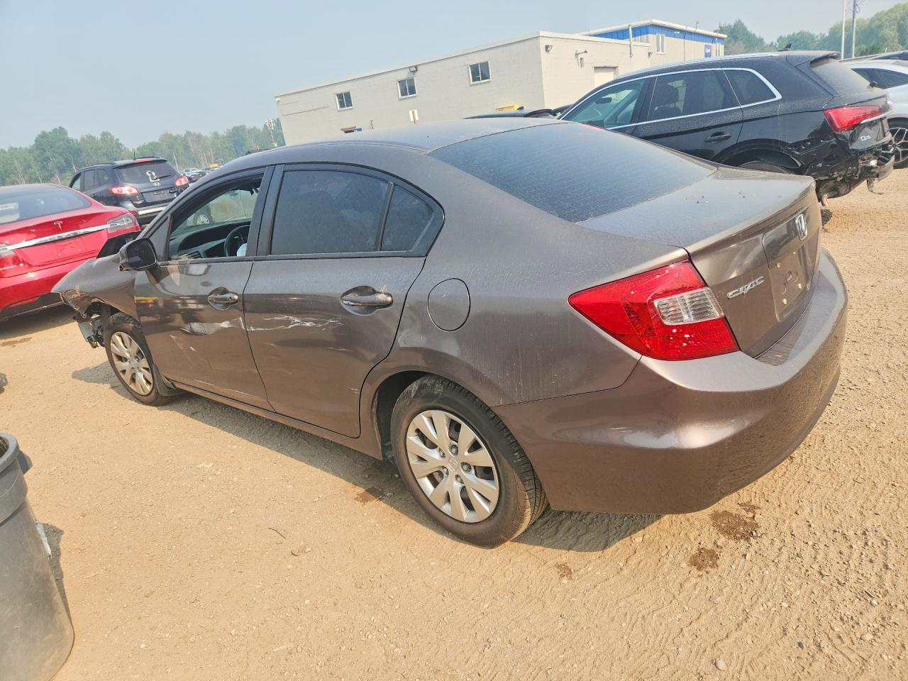 2012 Honda Civic Lx Gray vin: 2HGFB2F47CH003649