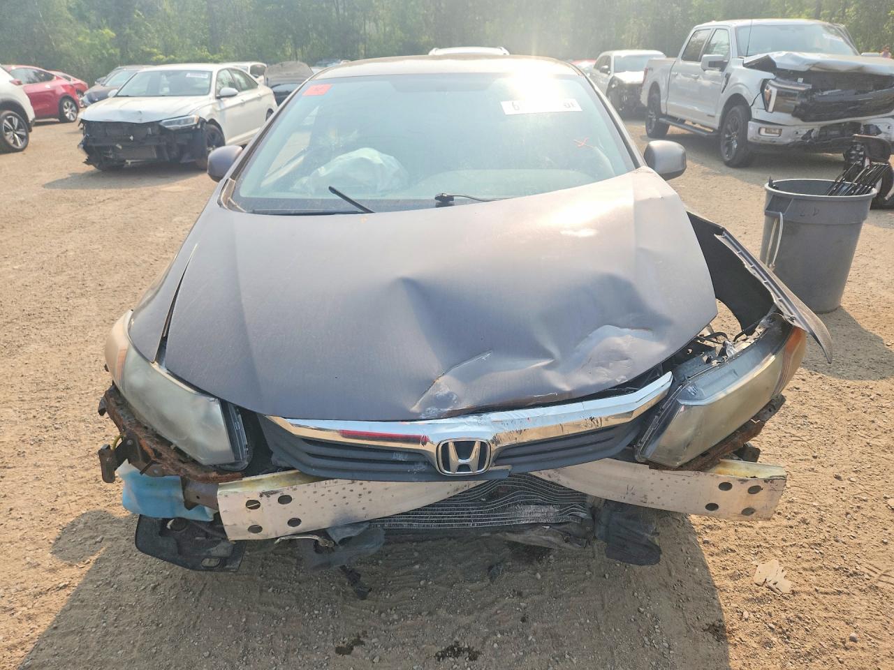 2012 Honda Civic Lx Gray vin: 2HGFB2F47CH003649
